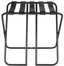 With their elevated heights, luggage racks eliminate the the luggage rack has 4 different colors. Casa Padrino Luxury Luggage Rack Black 55 X 44 X H 50 Cm Collapsible Luggage Stand With Powder Coated Steel And Synthetic Leather Hotel Accessories