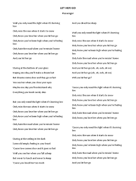 Let Her Go Lyrics Pdf
