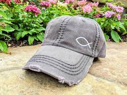Women S Jesus Fish Hat Christian Fish Hat Jesus Fish Christian Fish Jesus Fish Hat By Distinctheadwear On Et Christian Hats Christian Fish How To Wash Hats