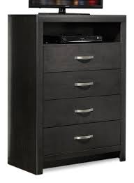Twin size bedroom sets are a wonderful choice for kids bedrooms while full bedroom sets are ideal for teens. Dessy Media Chest Charcoal Leon S