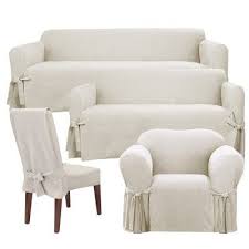 Farmhouse Basketweave Sofa Slipcover Gray Sure Fit In 2020 Slipcovers For Chairs Slipcovered Sofa Dining Room Chair Slipcovers
