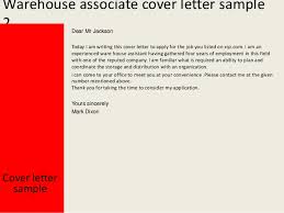 Warehouse Associate Cover Letter
