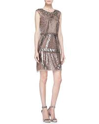 Aidan Mattox Beaded Sequined Art Deco Cocktail Dress Designer Cocktail Dress Mesh Cocktail Dress Cocktail Dress