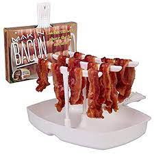 Microwave on high power for 1 minute per slice. Amazon Com Microwave Bacon Cooker The Original Makin Bacon Microwave Bacon Tray Reduces Fat Up To 35 For A Healthy Breakfast Make Crispy Bacon In Minutes Made In The Usa Ships