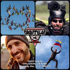 Wanna jump with a camera? Then you can't miss this Thursday's guest, Mr. Daniel  Angulo! Daniel has been skydiving 23 years and has over 10,000 skydives,  with more than 8,000 of those