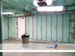 Avoid using batt insulation w/vapor barrier in basement applications as condensation may occur which will most garage doors offer a small amount of insulation. Why Insulate Your Garage Ceiling Ecostar Insulation