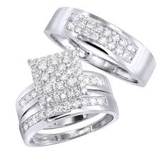 Ohsoperfectproposal.com brings you a list of dreamy simple. Wedding And Engagement Trio Diamond Ring Set For Him And Her 1 3ct 14k Gold
