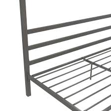 The outcome is a solid rectangular structure that is simple but stylish. Dhp Modern Canopy Gunmetal Gray Metal Bed Queen Walmart Com Walmart Com