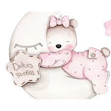 Sticker Per Bambini Personalizzato Orsacchiotta Dolci Sogni Complementos De Decoracion Infantil Bambino Illustrazione Quadro Neonato Disegni Simpatici