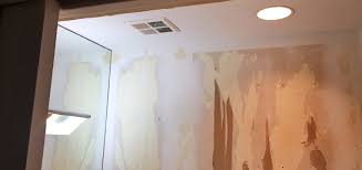 Wall Repair Services After Home Owner Removes Wallpaper In Bathroom