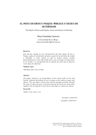 Persona o cosa a la que se atribuyen cualidades o excelencias que no tiene. Pdf El Mito De Eros Y Psique Mirada Y Deseo De Alteridad The Myth Of Eros And Psyche Gaze And Desire Of Alterity