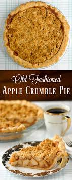 A Perfect Thanksgiving Pie What Looks Like An Old Fashioned Deep Dish Apple Crumble Pie Really Treats All Thr Apple Crumble Pie Pie Crumble Delicious Desserts