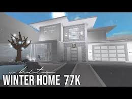 Black And White Modern House Bloxburg Bloxburg White Winter Home 77k Youtube Two Story House Design Luxury House Plans House Blueprints