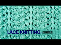 Instructions for working the feather and fan stitch: Ridged Feather Stitch Lace Knitting Pattern 4 Youtube
