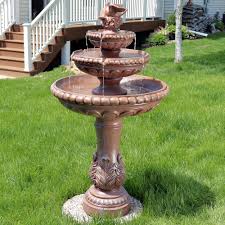 These elegant three tiers water fountain are handmade, skillfully crafted, and perfect for elevated garden decorations. Astoria Grand Dunleavy Resin Concrete 3 Tier Dove Pair Water Fountain Reviews Wayfair