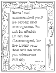 The men and women of the armed forces are under constant pressure, facing safety risks and challenging situations; Joshua 1 9 Coloring Sheet