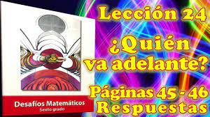 Matemáticas · 8 years ago. Desafios Matematicos Sexto Grado Leccion 23 Pagina 44 Sobre La Recta Youtube