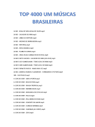Este site não pertence ao youtube, souncloud mp3, 4shared mp3, palco mp3, é um site independente com o intuito de ajudar os usuários. Top 4000 Musicas Pdf