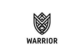 Black And White Warriors Logo Warrior Logo Warrior Logo Geometric Logo Design Simple Logo Design