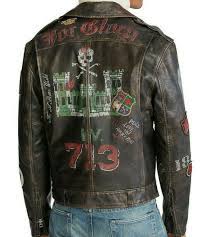 Polo Ralph Lauren Leather Artwork Moto Biker Rider Jacket Skull Royal King Uk Xl Ebay Ralph Lauren Leather Jacket Ralph Lauren Leather Leather Jacket
