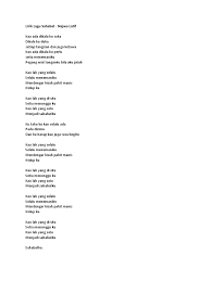 Kau bilang mereka tak tahu. Lirik Lagu Sahabat Najwa Latif