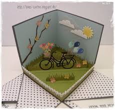 Bines Karten Explosionsbox Popup Karten Basteln Geburtstag Fahrrad Basteln Stampin Up Karten Geburtstag