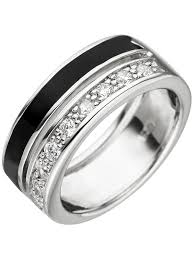 Ringe silber 925 damen ringe aus silber 925 schnell geliefert wunderschöne ringe aus 925er silber in großer auswahl einfache & bequeme zahlung. 1001 Diamonds Damen Ring 925 Sterling Silber 9 Zirkonia Schwarze Lackeinlage Silberring Wenz