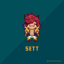 Pixels all people in the image must be 21 or olde content must include the following color themes: Fanart Sett Pixel Art I Did For The Boss Settmains
