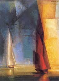 lyonel feininger denizde sakin gun kanvas tablo canvastar tablolar gorsel sanatlar ilham veren sanat
