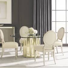 Maybe you would like to learn more about one of these? Contemporary Dining Table Caracole Classic Strike Gold Caracole Tempered Glass Metal Base Round