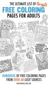 See actions taken by the people who manage and post content. The Ultimate List Of Legit Free Coloring Pages For Adults Hundreds Of Free Printables From 60 Sources