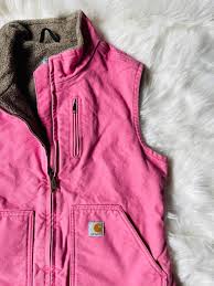 Carhartt women's amoret reversible sherpa lined vest. Carhartt Sherpa Vests Mercari