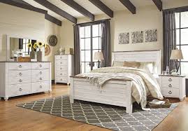 Willowton Whitewash Panel Bedroom Set Bedroom Sets Queen Bedroom Panel Bedroom Set