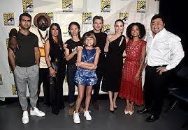 6, 2020 — features angelina jolie, richard. Angelina Jolie Makes Surprise Comic Con Appearance With The Eternals Cast Entertainment Tonight