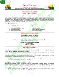 Preschool Teacher Resume Sample A Resumes For Teachers