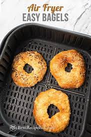 Easy Air Fryer Bagels Recipe 3 Ingredient Bagels In Air Fryer Recipe Bagel Recipe Air Fryer Recipes Easy Recipes