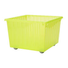 Vessla Storage Crate With Casters Blue 15 X15 Ikea Crate Storage Toy Storage Bins Ikea
