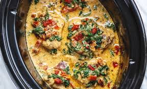 Apr 12, 2021 · cooking chicken in your slow cooker is a way to add a ton of flavor but also make your chicken super tender. Crockpot Tuscan Garlic Chicken Recipe How To Make Crockpot Chicken Recipes Eatwell101