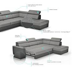 Structure dossier:contreplaqué, panneau de particules, panneau de fibres de bois. Daytona Canape D Angle Convertible Reversible Tissu Anthracite Et Gris L 275 X P 233 X H 76 Cm Achat Vente Canape Sofa Divan Soldes Sur Cdiscount Des Le 20 Janvier Cdiscount