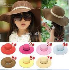 2021 Sun Hats Kids Straw Fedora Cap Children Summer Large Brim Girls Beach Hat Baby Summer Hat From Jinghui008 63 18 Dhgate Com Baby Summer Hat Girls Sun Hat Girl With Hat