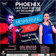 The Scintillating Event Phoenix 2019 Will Have Mesmerising Mcs The Gorgeous And Talented Soujanya Hegde Along With New Year S Eve 2019 Big Party Entertaining