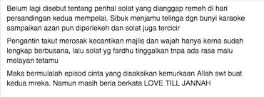 Ia bermaksud suami mengaitkan talak dengan sesuatu sifat atau syarat, sama ada mempunyai hubungan dengan isterinya, suami sendiri atau orang lain. Nak Till Jannah Tapi Bermekap Sampai Tak Solat Bakal Pengantin Wajib Baca
