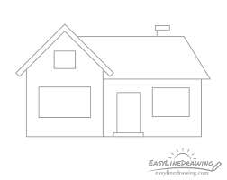 Draw the plot boundary and then divide the plot in two. How To Draw A House Step By Step Easylinedrawing