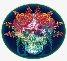 If you love to color, check out our free, printable valentine's day adult. Grateful Dead Electric Skull And Roses Grateful Dead Electric Skull And Roses Sticker Free Transparent Png Download Pngkey