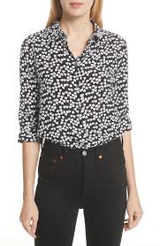 Boho floral print v neck short sleeve shirts loose blouses. Women Nwt Equipment Liana Floral Print Silk Blouse Bright White Multi Size Xs S M 278 Clothing Shoes Accessories Vishawatch Com