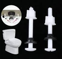 Bulloni di riparazione della cerniera del sedile del water in plastica da 2  pezzi + viti di montaggio + Kit rondelle per accessori per il bagno di ...