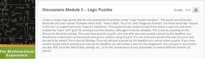 Printable logic puzzles for kids! Discussions Module 3 Logic Puzzles Grade N A O Cr Chegg Com