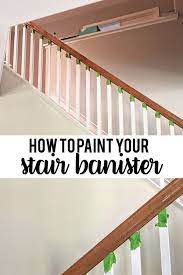How To Paint Your Stair Railings And Banister Stair Railing Painted Stairs Stair Banister