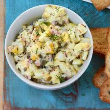 Egg Salad With Capers Red Onion Lemon And Dill Recipe Egg Salad Recipes Dill Recipes