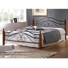 lit design en metal noir pieds de lit en bois lit design lit bois structure de lit